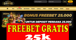 QQ998: Freebet Perdana 25k Gratis New Member
