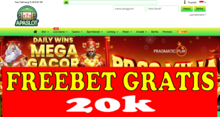 APASLOT: Freebet 20k Gratis Tanpa Deposit