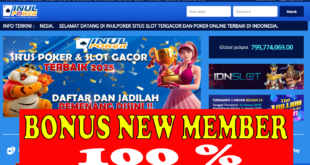 INULPOKER: Bonus New Member 100% Gratis