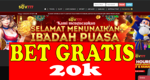 Betgratis 20k Tanpa Deposit Dari SOV777