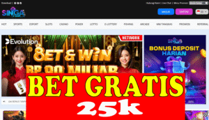 Betgratis 25k Gratis Tanpa Deposit SINGAASIA